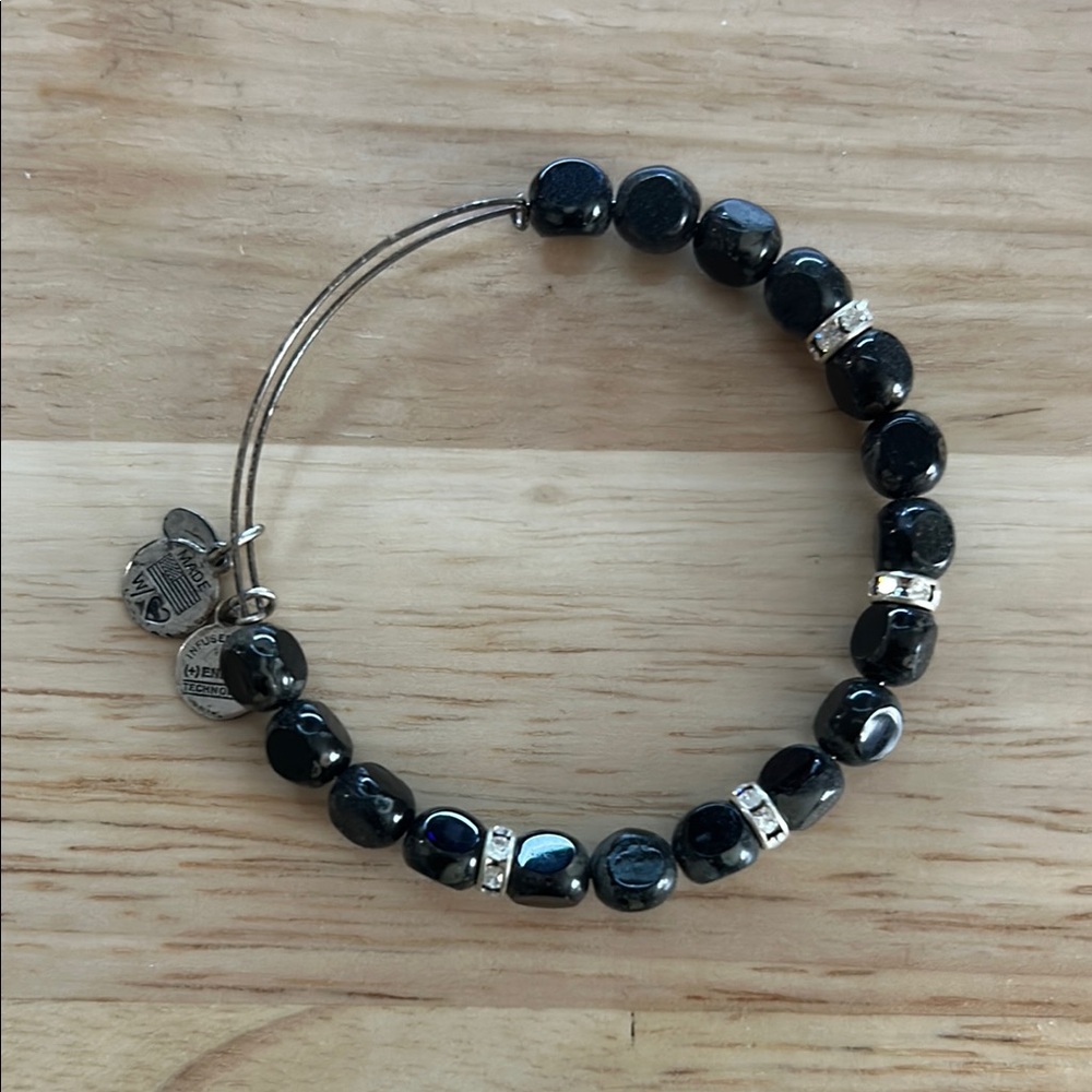 Alex and Ani Elegant Black Beaded Bracelet